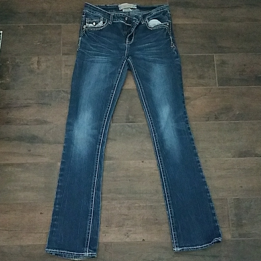 Hydraulic bedazzled Jeans